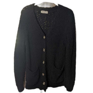 Women's black sweater cardigan size small or medium